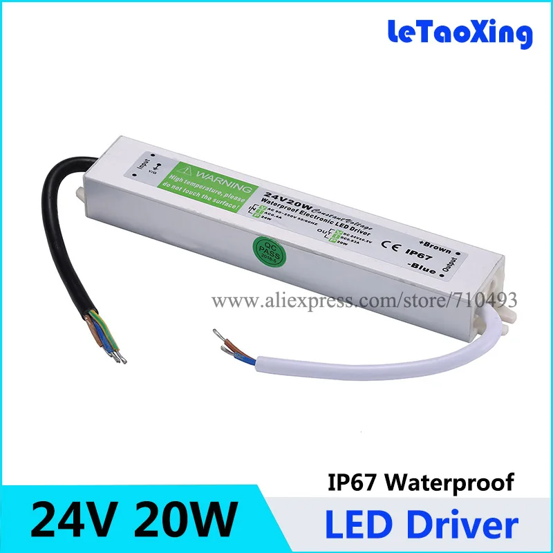 DC 24V 20W LED Driver Transformers Waterproof Power Supply Transformer, Power Adapter 24V, AC 90-250V Outdoor Use IP67 Led Strip
DC 24V 20W LED Driver Transformers Waterproof Power Supply Transformer, Power Adapter 24V, AC 90-250V Outdoor Use IP67 Led Strip