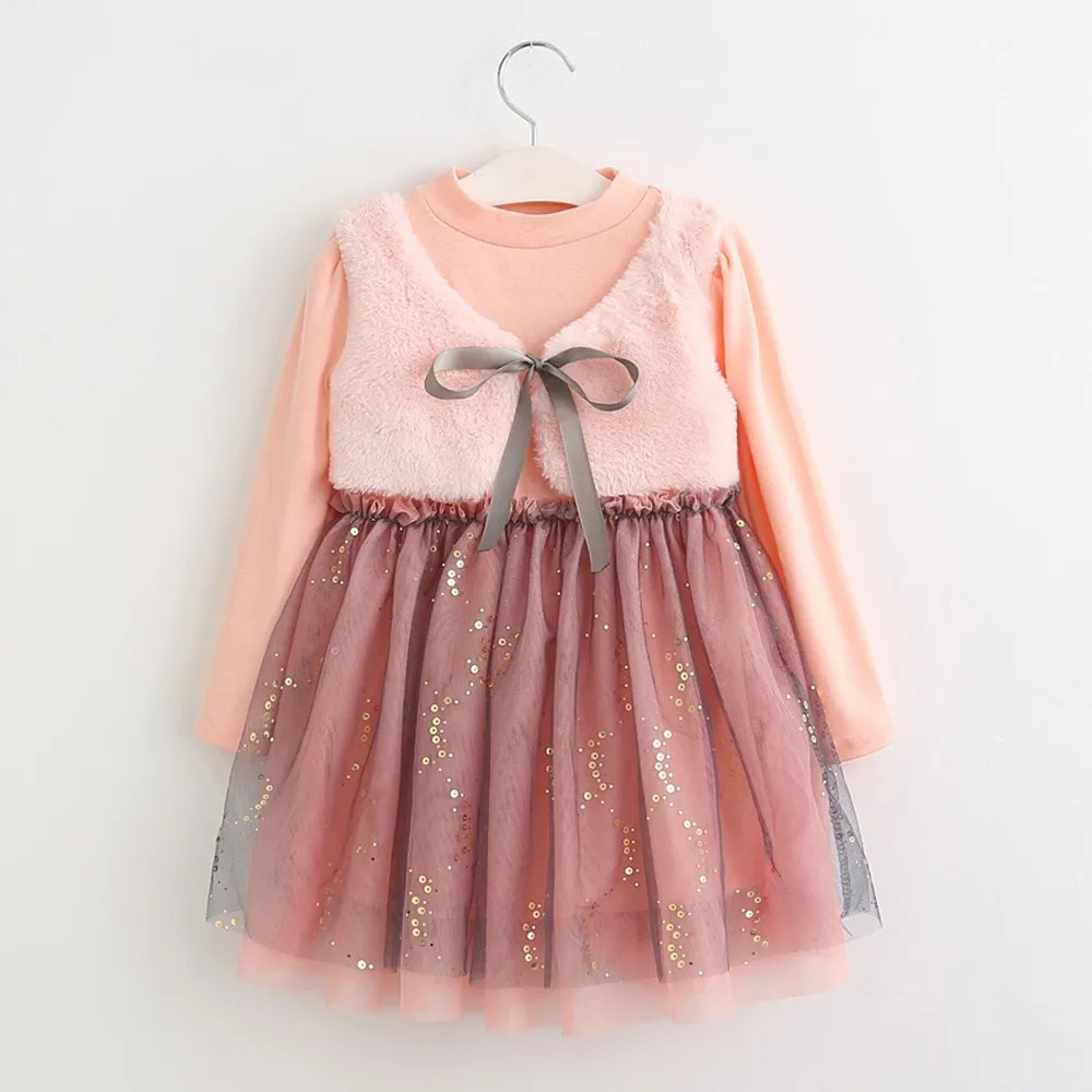 SAGACE Kids Dress Toddler Kid Baby Girl Long Sleeve Mesh Solid Ruched Patchwork Bow Party Waistcoat Princess Dress Cotton winter
SAGACE Kids Dress Toddler Kid Baby Girl Long Sleeve Mesh Solid Ruched Patchwork Bow Party Waistcoat Princess Dress Cotton winter
