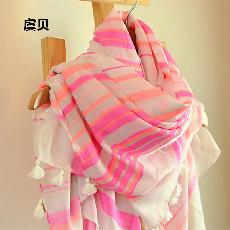 Pink strip cotton scarf beach towel pareo women summer scarves fashion casual traveling sunscreen tassels shawl wrap 110x160cm
Pink strip cotton scarf beach towel pareo women summer scarves fashion casual traveling sunscreen tassels shawl wrap 110x160cm