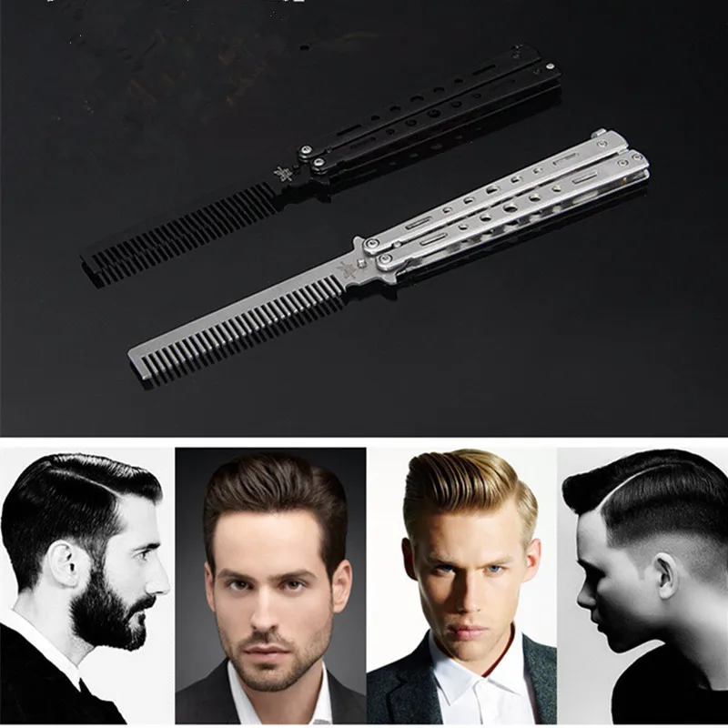 Stainless Steel Silver Practice Butterfly In Knife Trainer Training Folding Knife Dull Tool Outdoor Camping Knife Comb Features:
Stainless Steel Silver Practice Butterfly In Knife Trainer Training Folding Knife Dull Tool Outdoor Camping Knife Comb Features:
