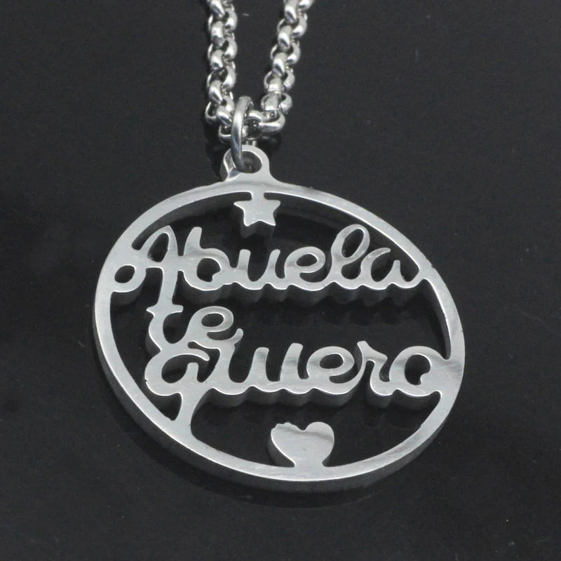 Grandmother Stainless Steel Necklace 2019 New Arrival "te quiero" Women Jewelry Best Gift Collar Necklaces YP7008
Grandmother Stainless Steel Necklace 2019 New Arrival "te quiero" Women Jewelry Best Gift Collar Necklaces YP7008