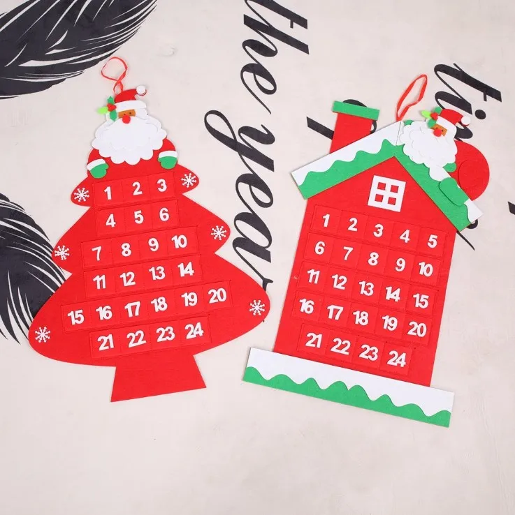 24 Days Hanging Christmas Advent Calendar Non-woven Fabric Christmas Tree Santa Claus Countdown Calendar Christmas Decoration
24 Days Hanging Christmas Advent Calendar Non-woven Fabric Christmas Tree Santa Claus Countdown Calendar Christmas Decoration