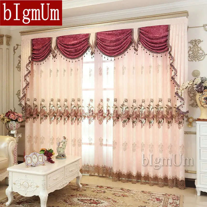 Embroidered Luxury Window Curtaisns For Living Room/Bedrooms /Hotel Finished Curtains+Tulle Home Furnishing/Treatment Panel
Embroidered Luxury Window Curtaisns For Living Room/Bedrooms /Hotel Finished Curtains+Tulle Home Furnishing/Treatment Panel
