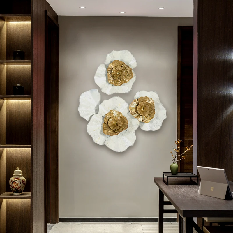 Modern European ins wrought iron pendant living room backdrop wall decoration entrance metal wall decoration Golden flowers
Modern European ins wrought iron pendant living room backdrop wall decoration entrance metal wall decoration Golden flowers