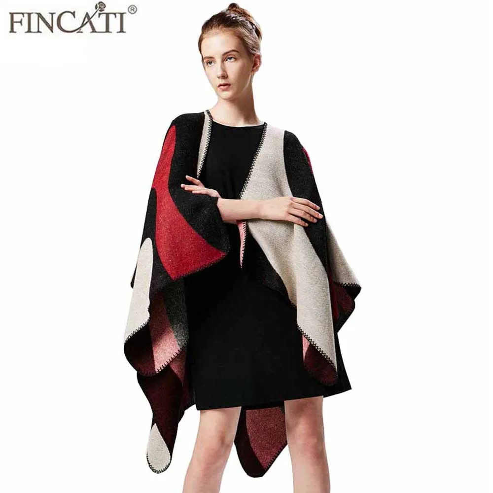 Women Autumn Winter Ponchos 2018 Designer Brand Geometric Contrast Color Split Poncho Blanket Shawl Cape Size 130*150cm
Women Autumn Winter Ponchos 2018 Designer Brand Geometric Contrast Color Split Poncho Blanket Shawl Cape Size 130*150cm