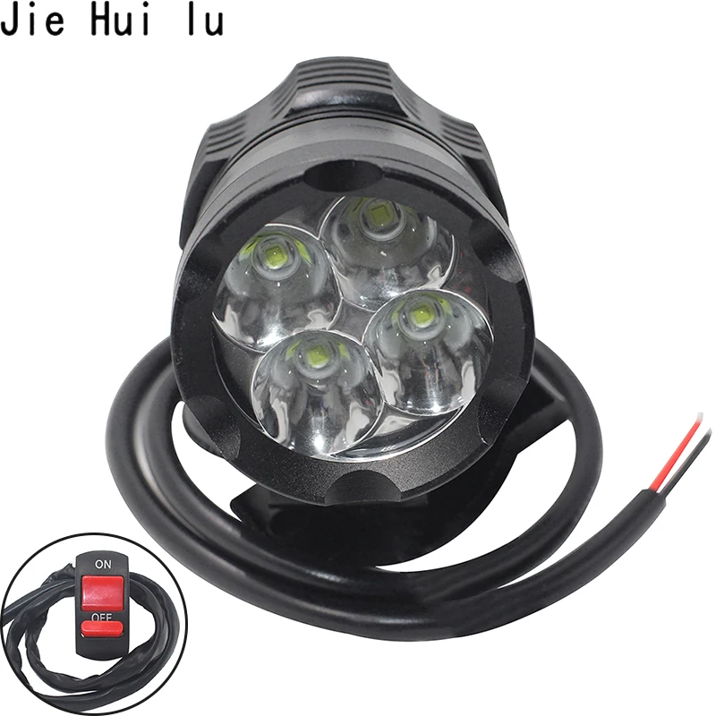 

Universal Motorcycle bicycle fog lights LED Mini Motorbike driving Auxiliary lamp High Brightness bulb white 6000k