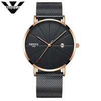 NIBOSI Quartz Watches Men and Women Watch Luxury Famous Top Brand Fashion Watch Quartz Wristwatches Slim With Milanese Ban image