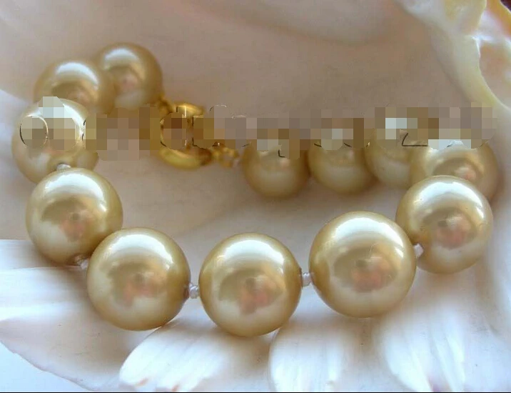8.5" Natural 14mm Champagne Round Shell Pearl bracelet #f1653!@^Noble style Natural Fine jewe FREE SHIPPING
8.5" Natural 14mm Champagne Round Shell Pearl bracelet #f1653!@^Noble style Natural Fine jewe FREE SHIPPING