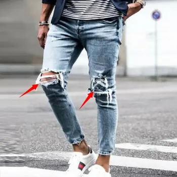 2019 Men Hollow Out Pants Mens Skinny Rip Slim fit Stretch Denim Distress Frayed Biker Pant Vintage Summer Spring Pants 
2019 Men Hollow Out Pants Mens Skinny Rip Slim fit Stretch Denim Distress Frayed Biker Pant Vintage Summer Spring Pants