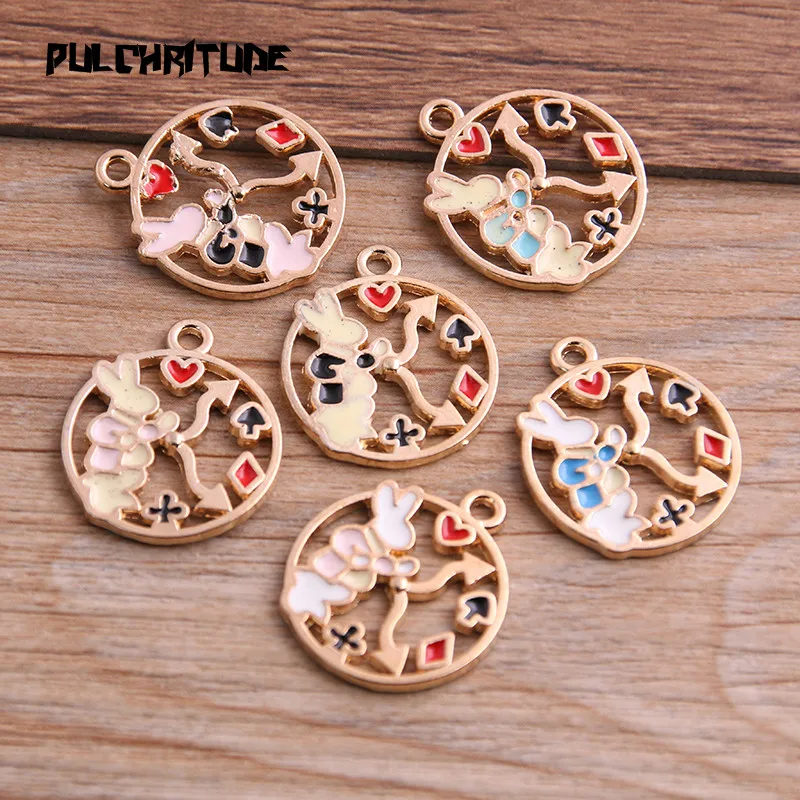 PULCHRITUDE 6pcs 20*23mm Six Color Alloy Metal Drop Oil Rabbit Alarm Clock Charms For DIY Bracelet Necklace Jewelry Making
PULCHRITUDE 6pcs 20*23mm Six Color Alloy Metal Drop Oil Rabbit Alarm Clock Charms For DIY Bracelet Necklace Jewelry Making