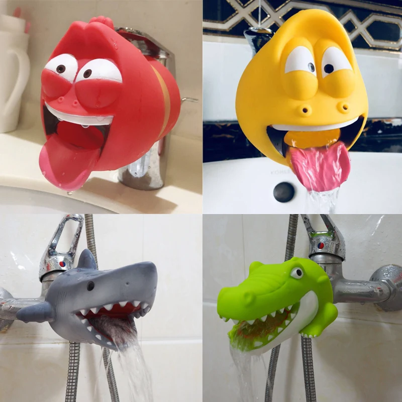 Bathroom Silicone Sink Water Faucet Tap Extender Kids Hand Washing