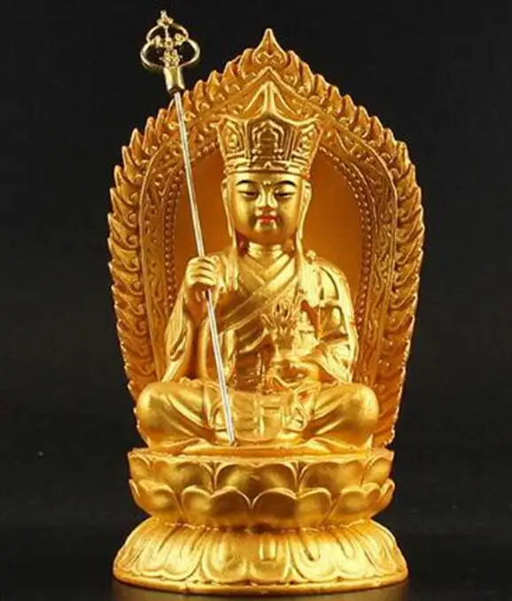 Chinese Tibetan Buddhism Resin Gilt Ksitigarbha Bodhisattva Statue Pray Safety Buddha Statue
Chinese Tibetan Buddhism Resin Gilt Ksitigarbha Bodhisattva Statue Pray Safety Buddha Statue
