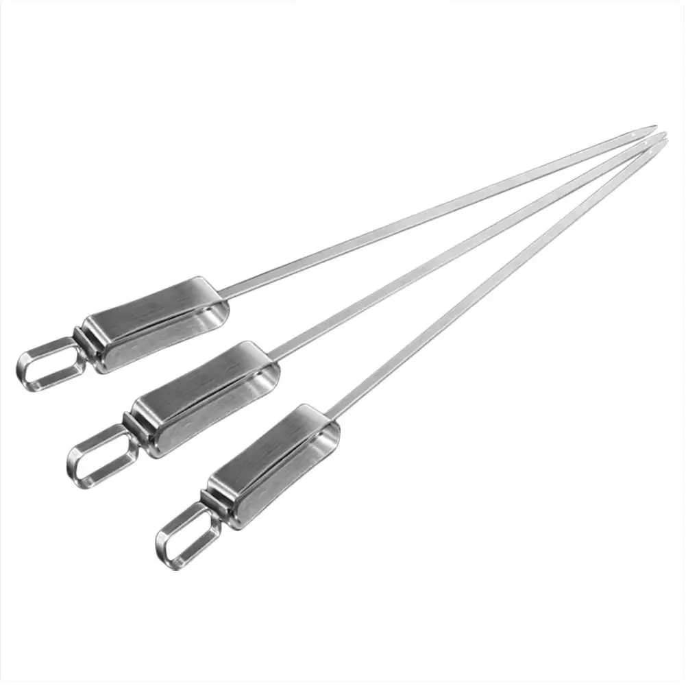 Non-Stick BBQ Skewers Barbecue Needle Kebab Stick Utensil Stainless Steel Long Handle Outdoor Grilled Meat kebab Pin Accessories
Non-Stick BBQ Skewers Barbecue Needle Kebab Stick Utensil Stainless Steel Long Handle Outdoor Grilled Meat kebab Pin Accessories