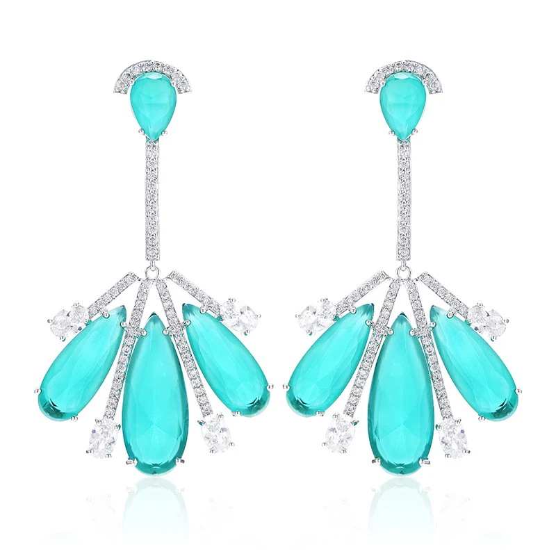 XIUMEIYIZU New Brand Unique Design Blue Stone Luxury Cubic Zircon Drop Earrings Women Party Wedding Earring
XIUMEIYIZU New Brand Unique Design Blue Stone Luxury Cubic Zircon Drop Earrings Women Party Wedding Earring