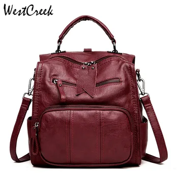 WESTCREEK Brand Luxury Designer Soft PU Leather High Capacity Backpack Women Laptop Travel Daypack Anti-theft Backpack Purse
WESTCREEK Brand Luxury Designer Soft PU Leather High Capacity Backpack Women Laptop Travel Daypack Anti-theft Backpack Purse