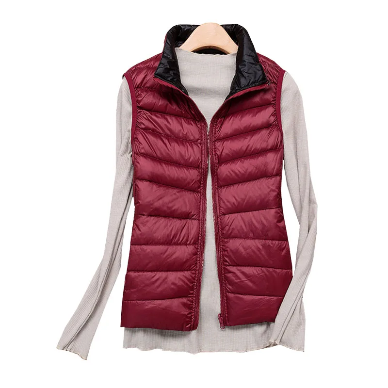 2017 New Women's Warm light down Vest Ultra Light Down waistcoat Double Sided Wear Sleeveless Jacket vest waistcoat
2017 New Women's Warm light down Vest Ultra Light Down waistcoat Double Sided Wear Sleeveless Jacket vest waistcoat