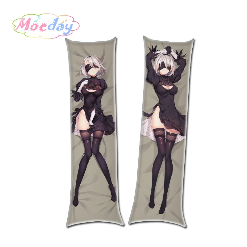 Чехол для подушки с изображением персонажей игры NieR: Automata YoRHa No.2 Type B 2019|Наволочка|