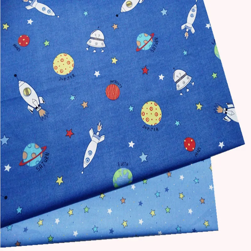 Pretty 50x160cm Cartoon Universe Space Travel Rocket & Colorful Fivestar Printed Cotton Fabric For DIY Sewing Bedding Clothing
Pretty 50x160cm Cartoon Universe Space Travel Rocket & Colorful Fivestar Printed Cotton Fabric For DIY Sewing Bedding Clothing