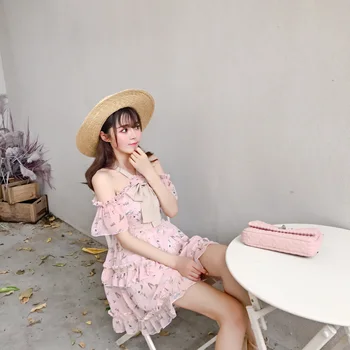 Princess sweet lolita dress Summer Girl holiday bow High Waist dress sweet soft sister flowers Chiffon dress women XH175
Princess sweet lolita dress Summer Girl holiday bow High Waist dress sweet soft sister flowers Chiffon dress women XH175