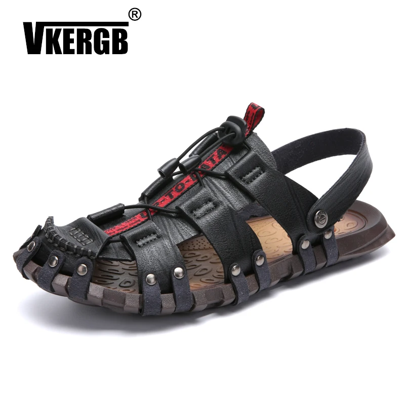 VKERGB Hot Sale Men'S Sandals Genuine Leather Summer Shoes Brand Fashion Sandals Men Slippers Sneakers casual men's non-slip
VKERGB Hot Sale Men'S Sandals Genuine Leather Summer Shoes Brand Fashion Sandals Men Slippers Sneakers casual men's non-slip