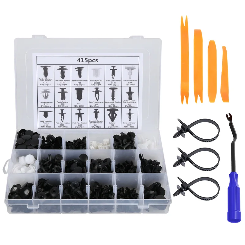 448Pcs Car Retainer Clips Kit with Fastener Remover for Universal Car Black Clip with Box Auto Interior Accessories
448Pcs Car Retainer Clips Kit with Fastener Remover for Universal Car Black Clip with Box Auto Interior Accessories
