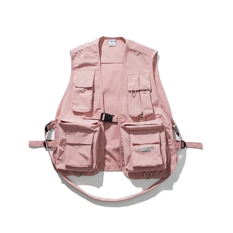 Multi Pockets Hip Hop Vest Men 2019 Hi-end Fashion Solid Color Buckle Men's Vest
Multi Pockets Hip Hop Vest Men 2019 Hi-end Fashion Solid Color Buckle Men's Vest