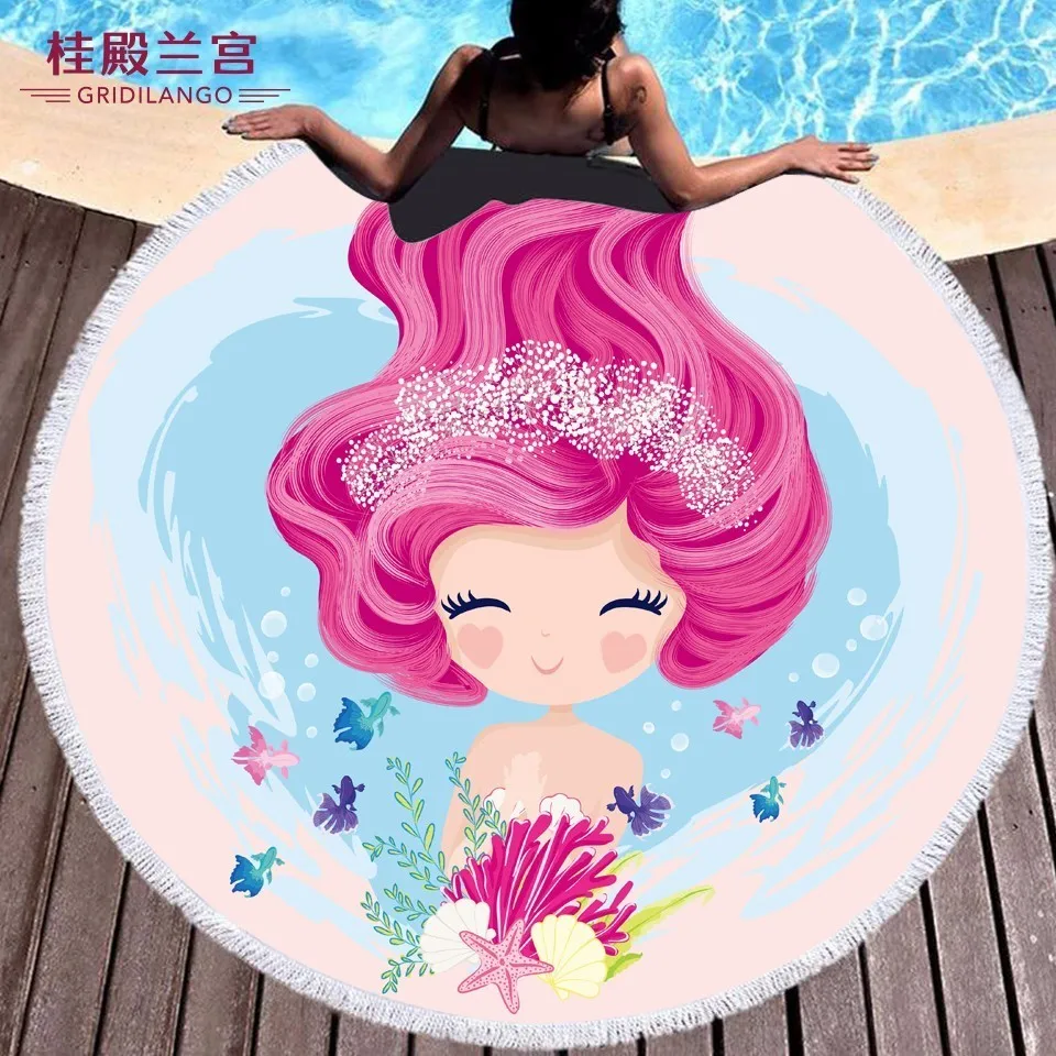 New Cartoon Mermaid Round Beach Towels Microfiber Pink Towels With Tassel For Girl Gift Summer Picnic Mat Quick Drying Dropship
New Cartoon Mermaid Round Beach Towels Microfiber Pink Towels With Tassel For Girl Gift Summer Picnic Mat Quick Drying Dropship