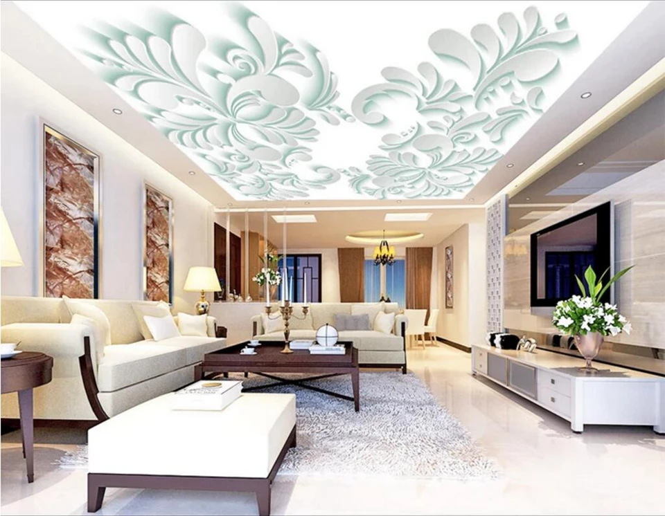 Youman Modern Custom 3d Stereo Minimalist Desktop Wallpaper Ceiling European Large Wall Mural White Green Pattern Wallpaper Wallpaper Pattern Minimalist Wallpapercustom 3d Aliexpress