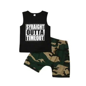 Toddler Boy Clothes 2pcs Infant Newborn Baby Boy Cotton T-shirt Vest+ Camo Pants Outfit Summer Clothes
Toddler Boy Clothes 2pcs Infant Newborn Baby Boy Cotton T-shirt Vest+ Camo Pants Outfit Summer Clothes