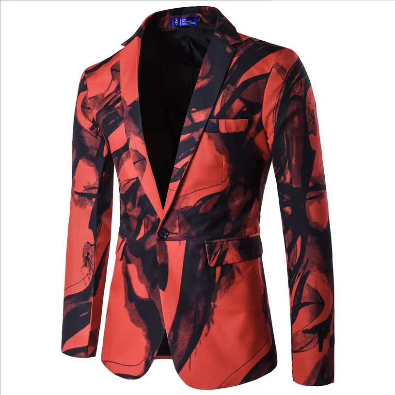 Male Suit Blazer Ink Printed Men Slim Jacket Vintage Suits 2017 Fashion Luxury Formal wedding Dress Stage Costumes for Singers
Male Suit Blazer Ink Printed Men Slim Jacket Vintage Suits 2017 Fashion Luxury Formal wedding Dress Stage Costumes for Singers
