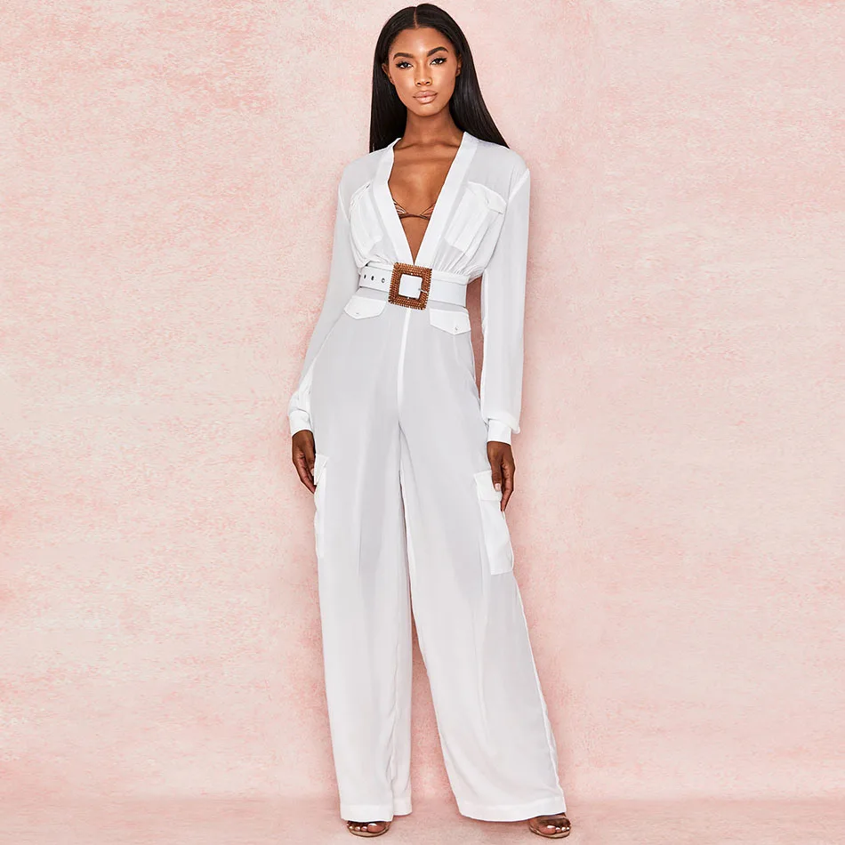 2019 New Women Jumpsuits Ladies Overalls Sexy Long Sleeve Women Jumpsuits White Long Pants Slim Club Party Elegant Rompers
2019 New Women Jumpsuits Ladies Overalls Sexy Long Sleeve Women Jumpsuits White Long Pants Slim Club Party Elegant Rompers