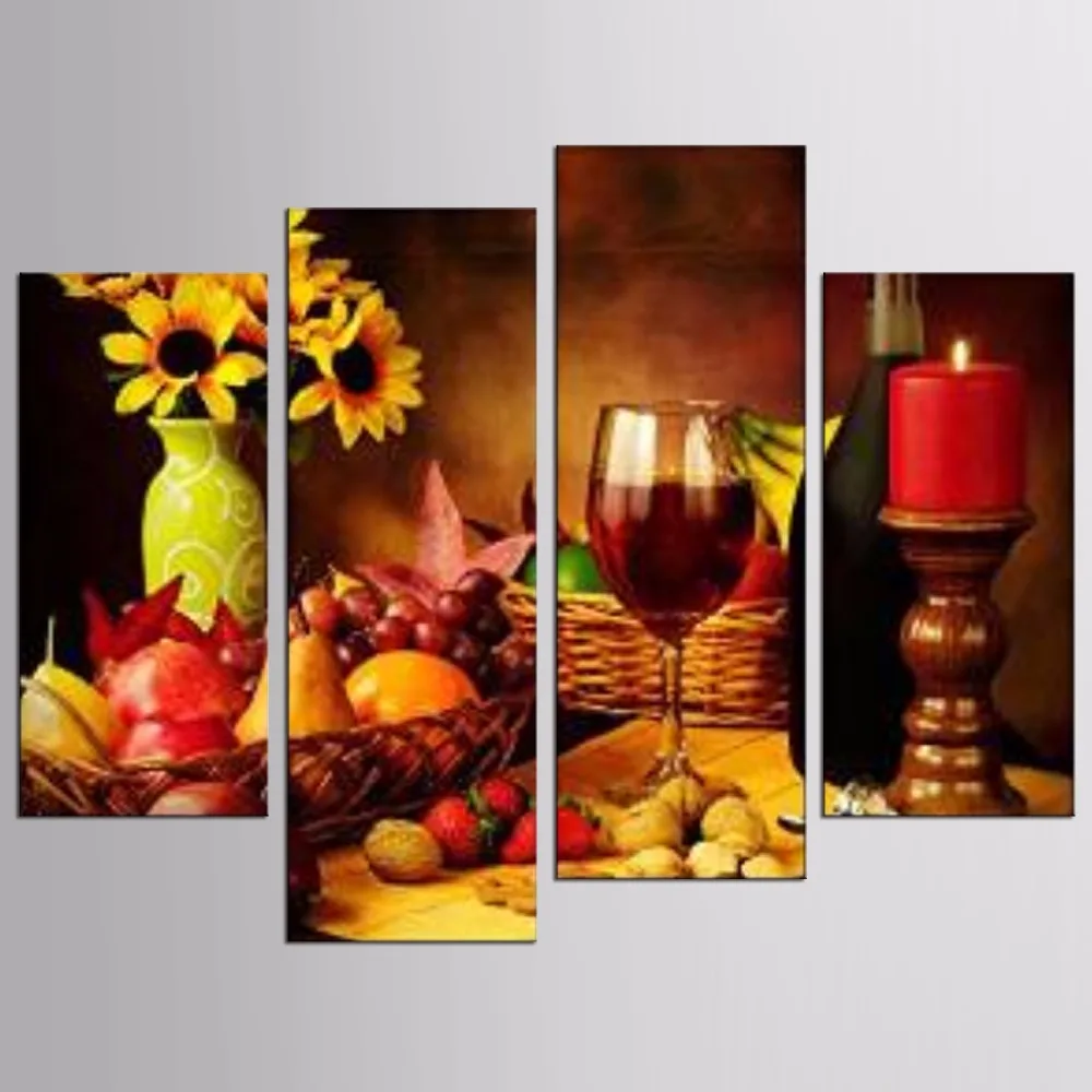 4 Panel Hot Sell Modern Wall Painting Home Decorative Art Picture Paint on Canvas Prints Restaurant series
4 Panel Hot Sell Modern Wall Painting Home Decorative Art Picture Paint on Canvas Prints Restaurant series