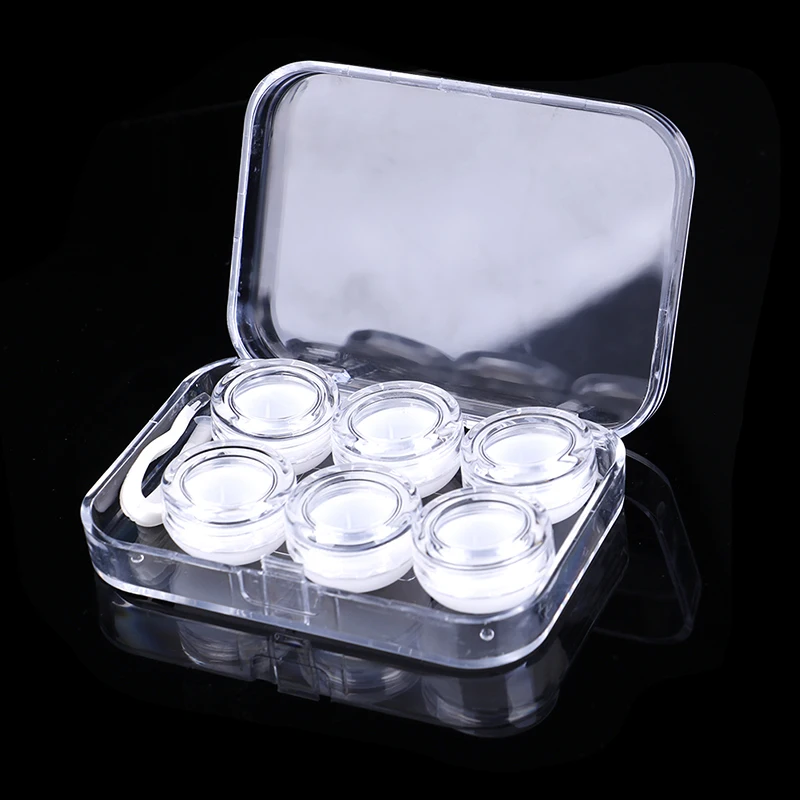 Travel Accessaries 2pcs/3pcs Travel Portable Case Storage Container Contact Lens Box Transparent Objectives
