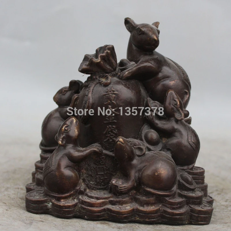shitou 005514 15CM Lucky Chinese Bronze Folk FengShui Wealth Animal 5 Mouse Money Statue discount 30% (C0324)
shitou 005514 15CM Lucky Chinese Bronze Folk FengShui Wealth Animal 5 Mouse Money Statue discount 30% (C0324)