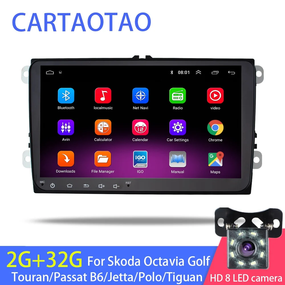 9" Android 8.1 GO car radio GPS navigator for Volkswagen Skoda Octavia Golf 5 6 Touareg Passat B6 Jetta polo Tiguan audio WIFI
9" Android 8.1 GO car radio GPS navigator for Volkswagen Skoda Octavia Golf 5 6 Touareg Passat B6 Jetta polo Tiguan audio WIFI