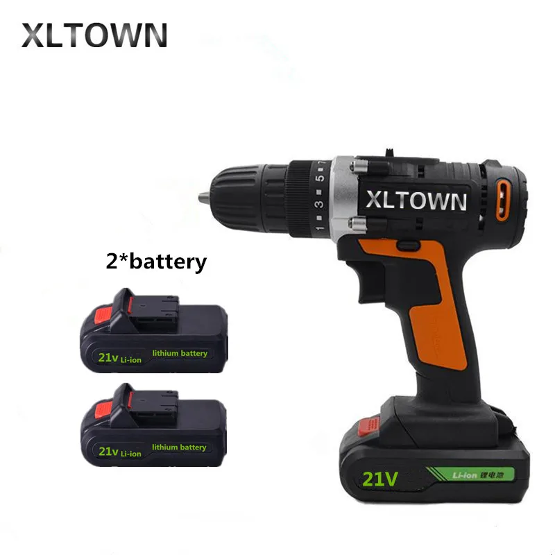 Xltown 21vCordless Two Speed Electric Drill with 2 battery Lithium Battery Rechargeable Electric Screwdriver power tools
Xltown 21vCordless Two Speed Electric Drill with 2 battery Lithium Battery Rechargeable Electric Screwdriver power tools
