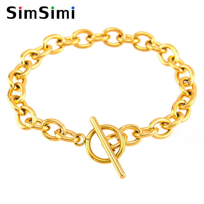 Simsimi Mens Stainless Steel Bracelets 8mm thick Rolo Chain Toggle Clasps Connectors Bracelet for Male Gift Cuff Bangles
Simsimi Mens Stainless Steel Bracelets 8mm thick Rolo Chain Toggle Clasps Connectors Bracelet for Male Gift Cuff Bangles