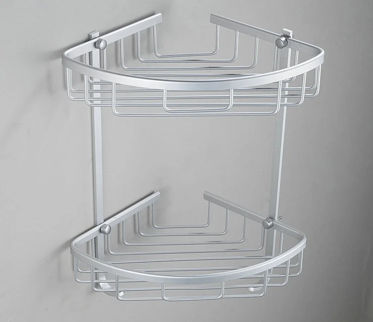 Bathroom Corner Shelf 2 layer space Double Tiers Triangle Shower Basket Shampoo Soap Cosmetic Storage Shelves Rack Aluminum New
Bathroom Corner Shelf 2 layer space Double Tiers Triangle Shower Basket Shampoo Soap Cosmetic Storage Shelves Rack Aluminum New