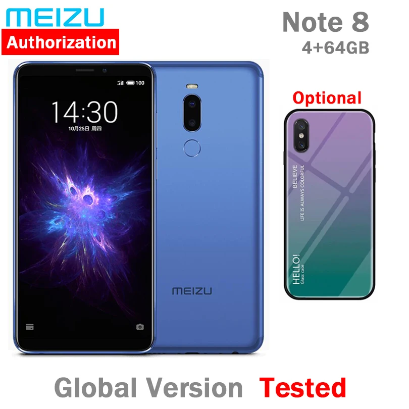 Global Version Meizu note 8 note8 4GB RAM 4G LTE Snapdragon 632 Octa Core 6.0inch front camera 8.0mp Cell Phone Bluetooth | Мобильные