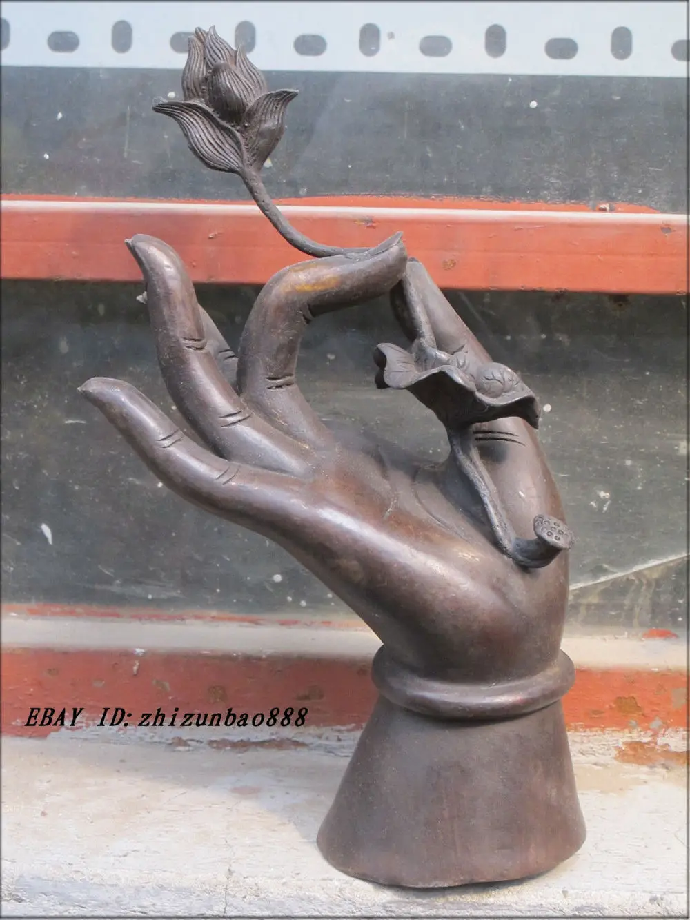 11"exquisite Buddhism Bronze handwork Alocasia guanyin lotus flower Buddha hand
11"exquisite Buddhism Bronze handwork Alocasia guanyin lotus flower Buddha hand