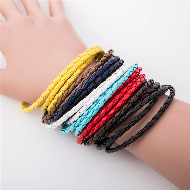 8 colors Suction buckle Leather Bracelets & charm Bangle Handmade Round Rope Turn Buckle Black Bracelet For Women Men
8 colors Suction buckle Leather Bracelets & charm Bangle Handmade Round Rope Turn Buckle Black Bracelet For Women Men