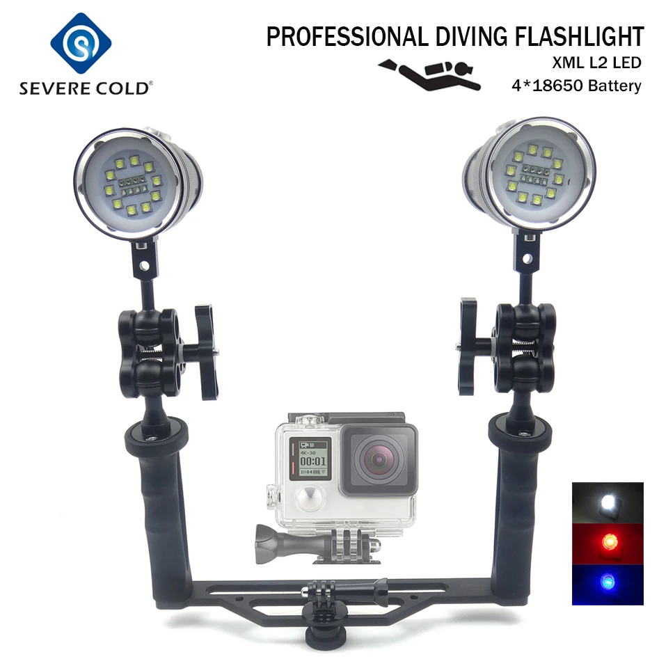 High Quality Professional Diving Video Light Underwater Handheld Tool Photography L2 LED White Red UV Light Scuba LED Torch Suit
High Quality Professional Diving Video Light Underwater Handheld Tool Photography L2 LED White Red UV Light Scuba LED Torch Suit