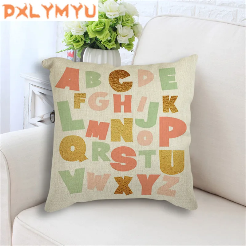 Cute Letters Quote ABC Alphabet Printed Throw Pillow 45x45cm Nordic Linen Decorative Cushions for Sofa Home Decor Kids Gift
Cute Letters Quote ABC Alphabet Printed Throw Pillow 45x45cm Nordic Linen Decorative Cushions for Sofa Home Decor Kids Gift