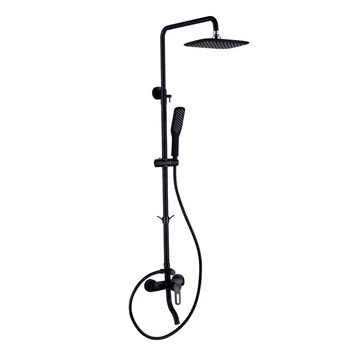 German black shower set copper body bathroom bathtub faucet lift rain shower matte matte LO511925
German black shower set copper body bathroom bathtub faucet lift rain shower matte matte LO511925