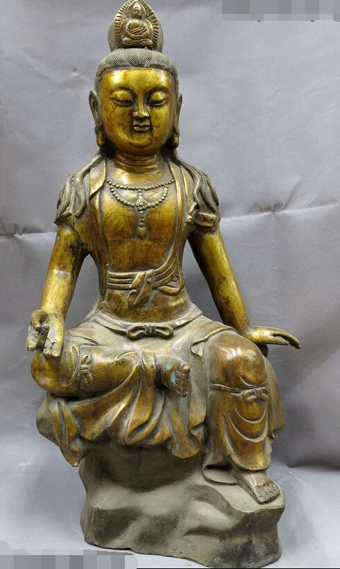 shitou 002956 23" China bronze buddhism Avalokitesvara comfortable Kwan-yin buddha Statue
shitou 002956 23" China bronze buddhism Avalokitesvara comfortable Kwan-yin buddha Statue