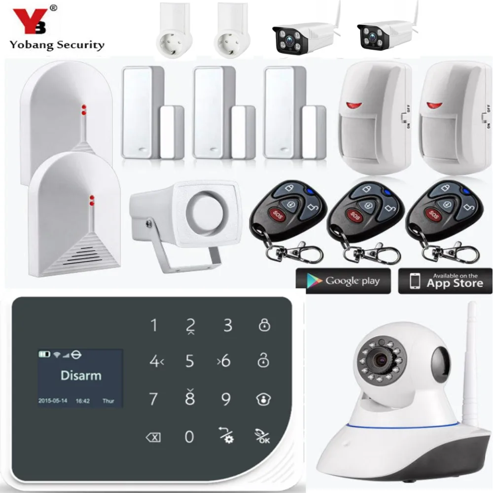 YoBang Security WIFI GSM Alarm System Wireless Burglar Alert Russian Spanish English Language Intelligent Insertion IP Camera.
YoBang Security WIFI GSM Alarm System Wireless Burglar Alert Russian Spanish English Language Intelligent Insertion IP Camera.