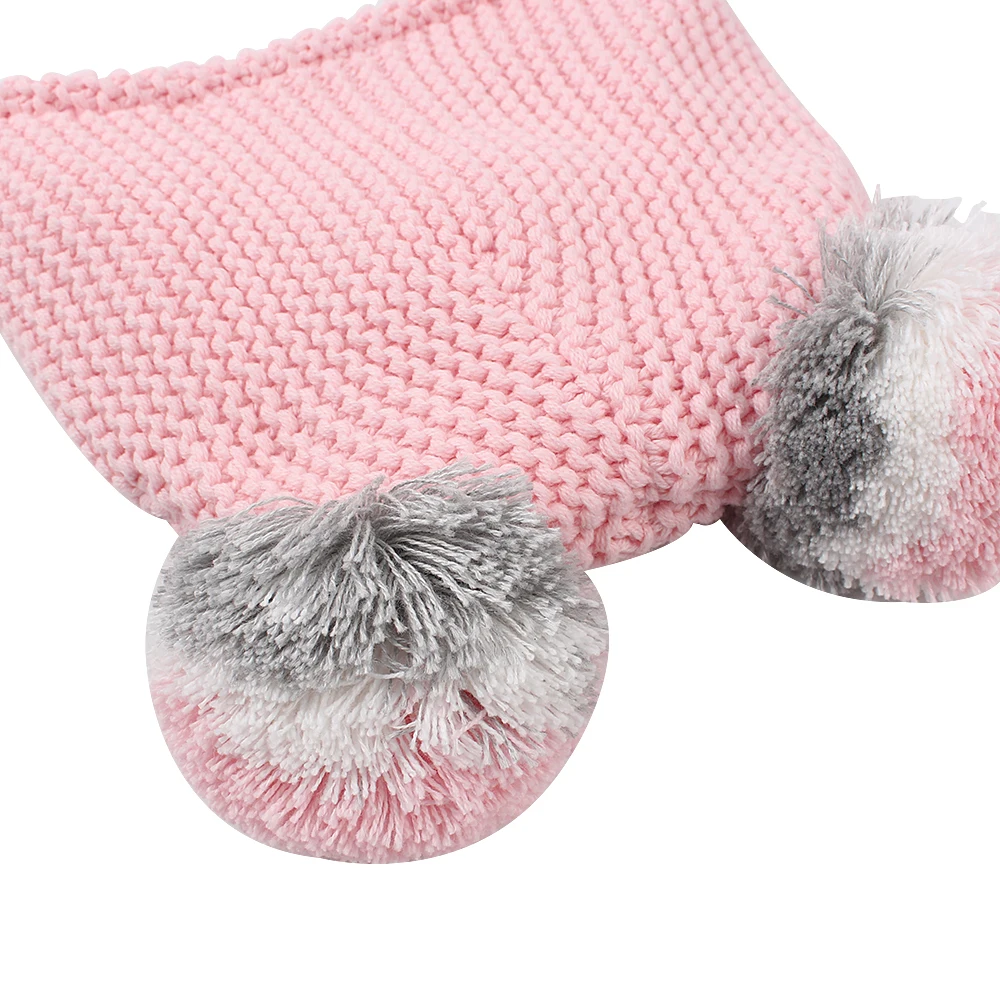 Winter Warm Baby Beanie Hat Cute Earflap Toddler Girls Hat with Pompom Fleece Lined Knit Kids Boys Hat Baby Girls Clothing 6-24M (11)