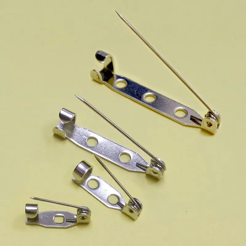 Фото SEA MEW 100 PCS Stainless Steel White K Brooch Pin Base Blank Settings For Jewelry Making | Украшения и аксессуары