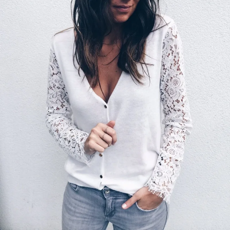 Women Boho Top Blouses White/Black Summer Sexy V Neck Long Sleeve Sexy Hollow Travel Top Appliques Casual Vocation W3
Women Boho Top Blouses White/Black Summer Sexy V Neck Long Sleeve Sexy Hollow Travel Top Appliques Casual Vocation W3