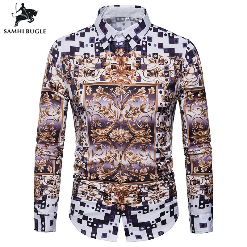 Long Sleeve Shirt Men Fashion Plaid Spotted Pattern 3D Printed Shirt Turn-down Collar Slim Fit Shirt For Mens Clothing
Long Sleeve Shirt Men Fashion Plaid Spotted Pattern 3D Printed Shirt Turn-down Collar Slim Fit Shirt For Mens Clothing